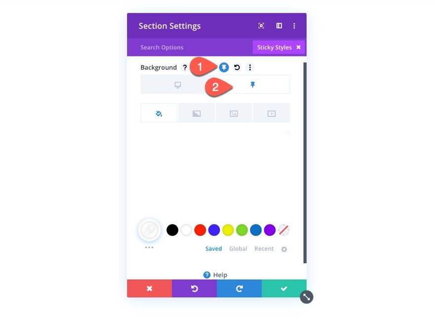 encabezado adhesivo divi para móvil