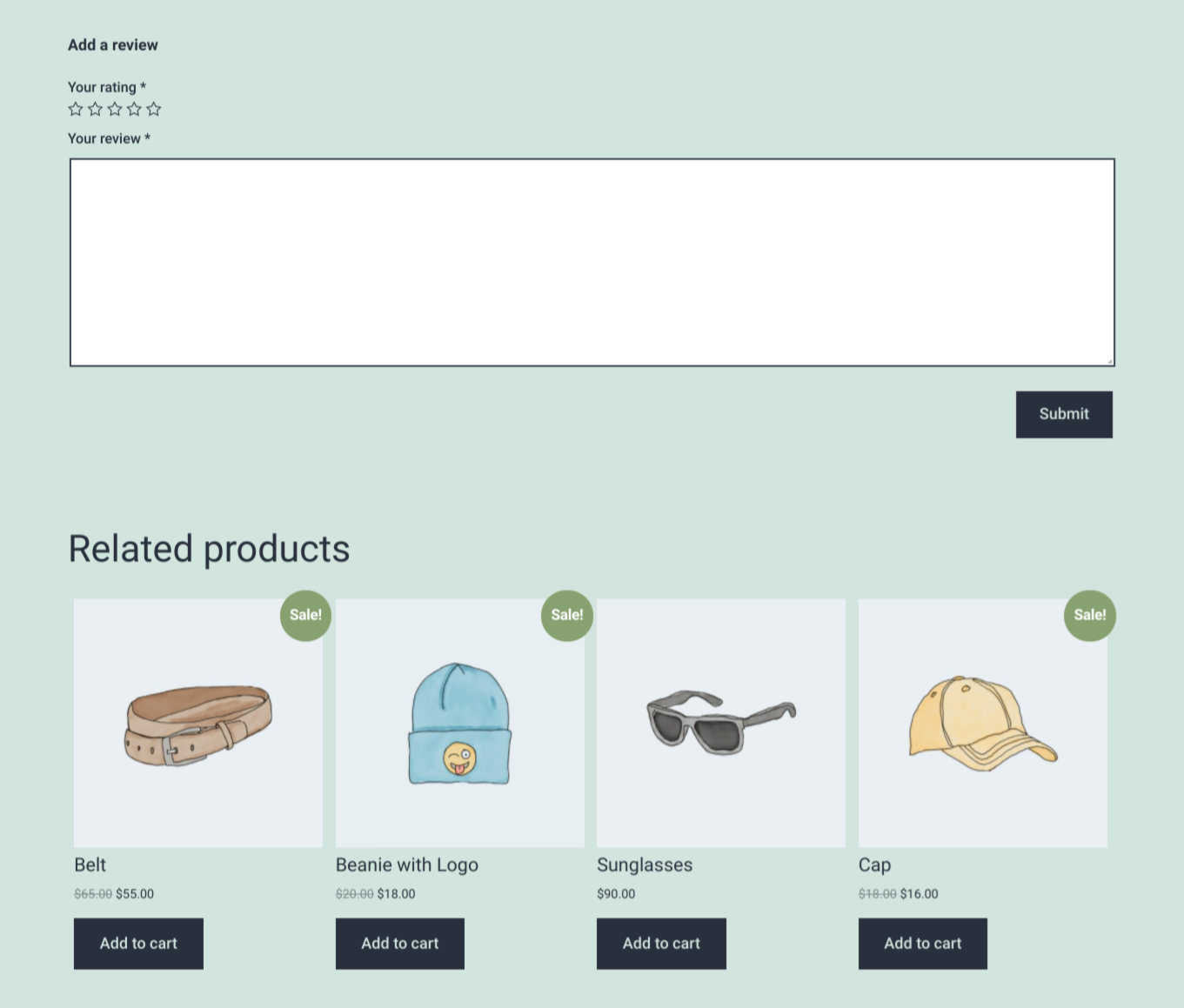 ส่วนตรวจสอบผลิตภัณฑ์ของร้านค้า WooCommerce