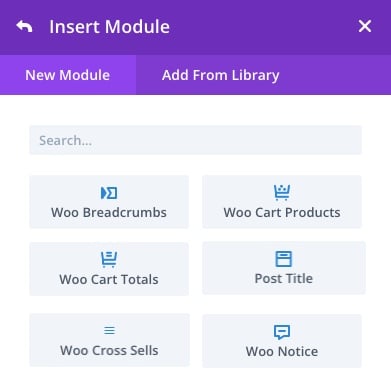 Divi WooCommerce 購物車頁面模板