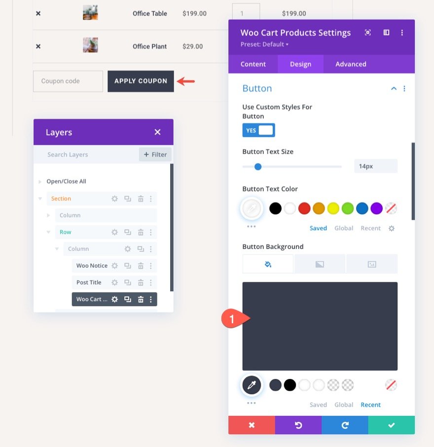 Divi WooCommerce 購物車頁面模板