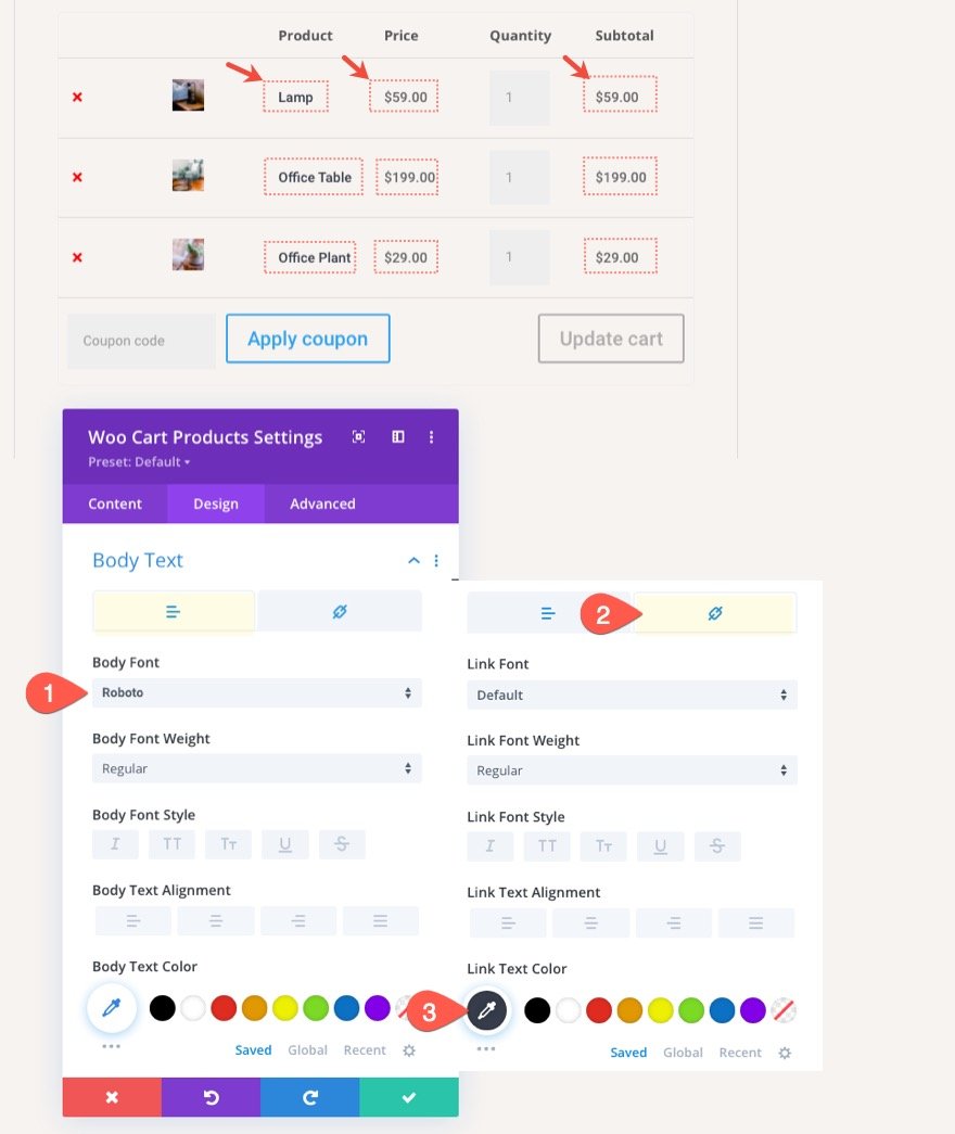 Divi WooCommerce 購物車頁面模板