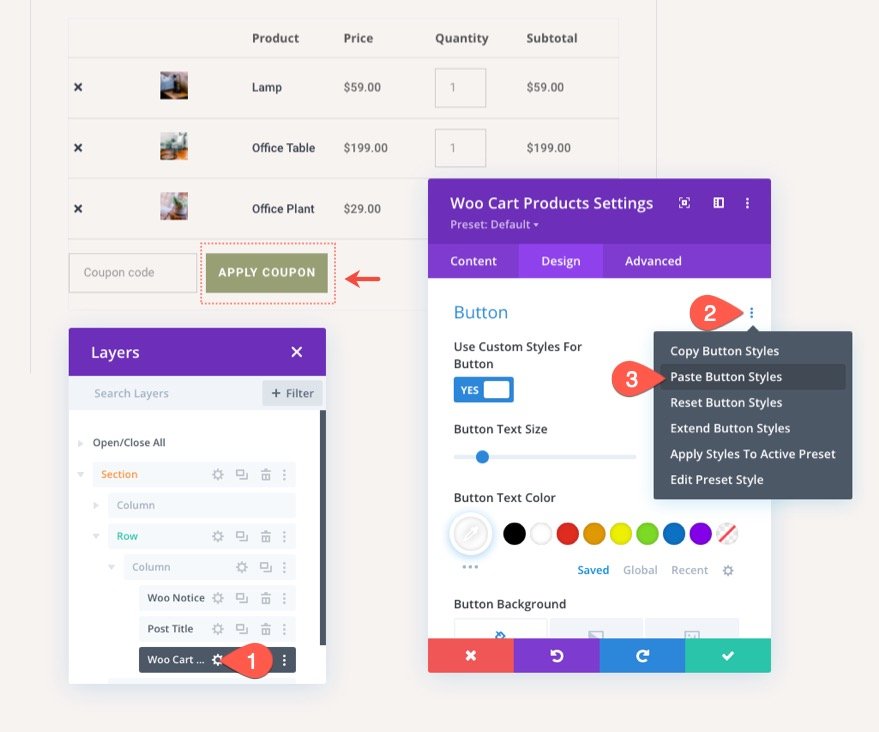 Divi WooCommerce 購物車頁面模板