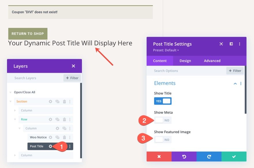Divi WooCommerce 購物車頁面模板