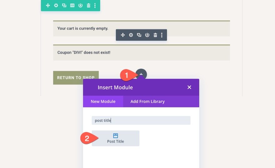 Divi WooCommerce 購物車頁面模板