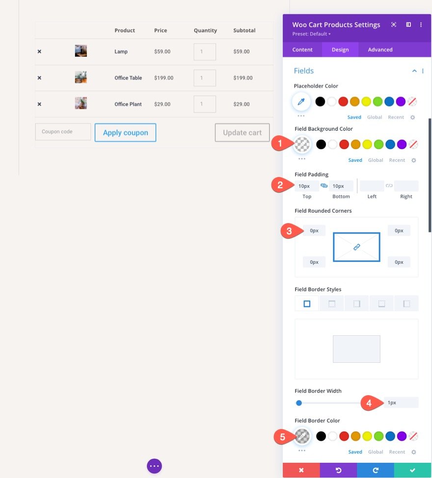 Divi WooCommerce 購物車頁面模板
