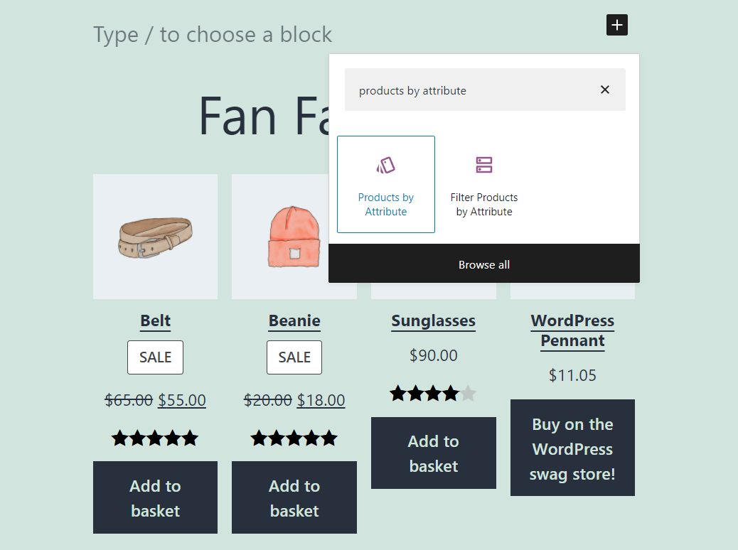 Agregar un bloque de productos por atributo en WooCommerce