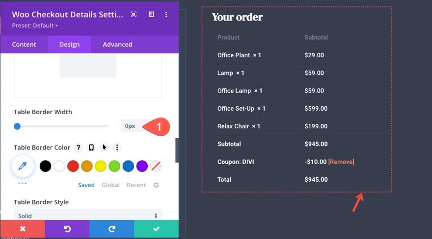plantilla de página de pago de woocommerce para Divi