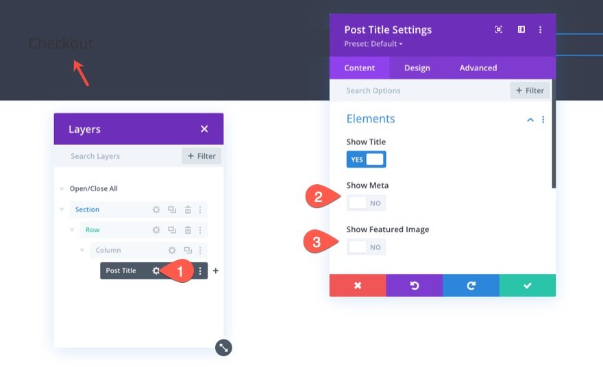 plantilla de página de pago de woocommerce para Divi