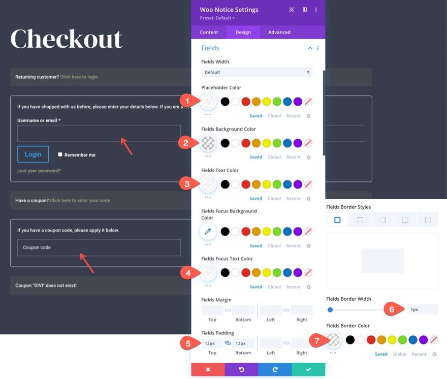 plantilla de página de pago de woocommerce para Divi