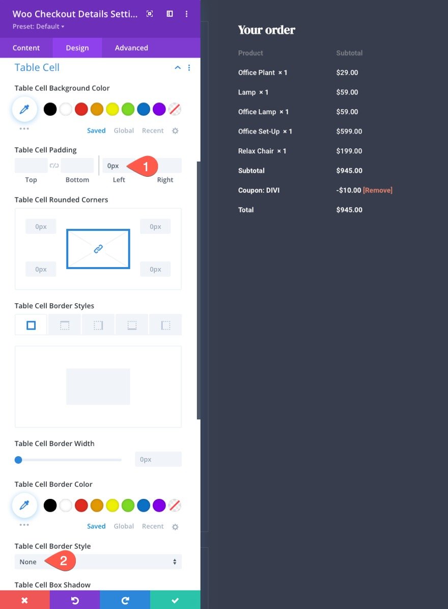plantilla de página de pago de woocommerce para Divi