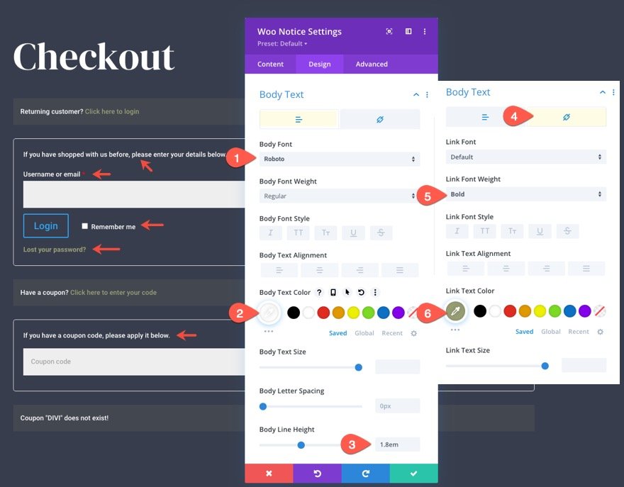 plantilla de página de pago de woocommerce para Divi