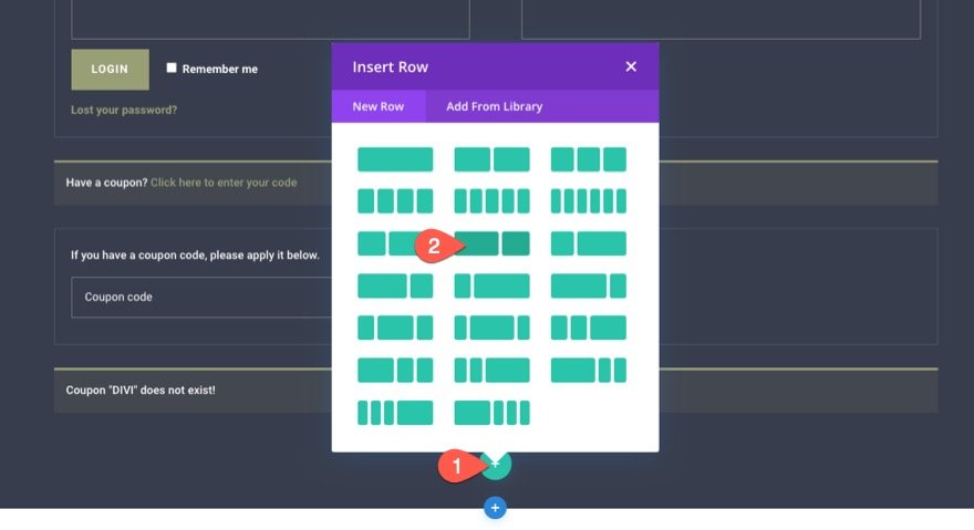 plantilla de página de pago de woocommerce para Divi
