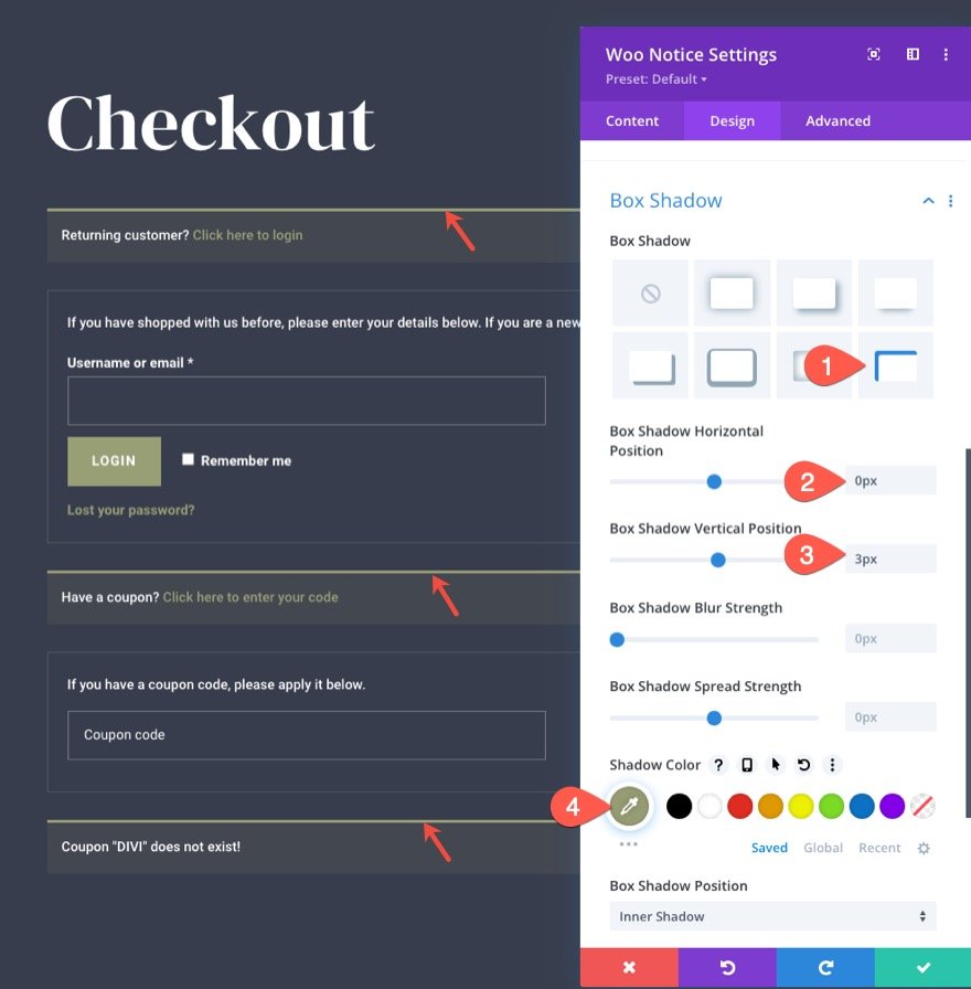 plantilla de página de pago de woocommerce para Divi