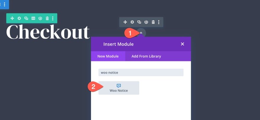 plantilla de página de pago de woocommerce para Divi