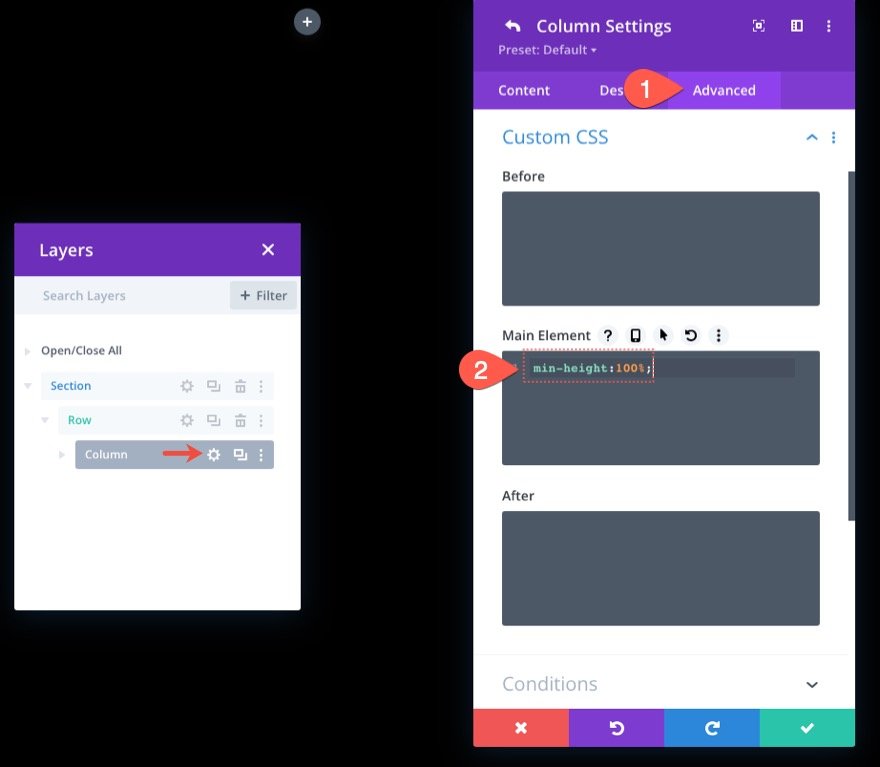 fondo de la sección de iconos animados de desplazamiento divi
