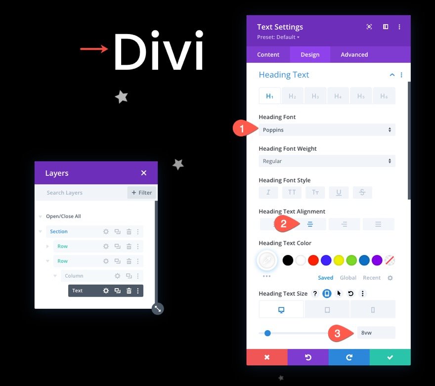 fondo de la sección de iconos animados de desplazamiento divi