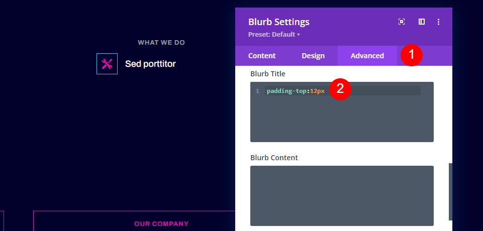 Configurar el módulo de Blurb