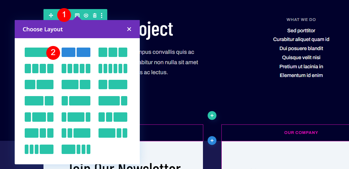 Usar módulos de Blurb como elementos de pie de página