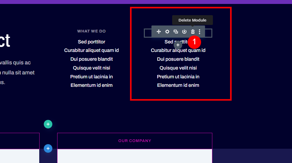 Usar módulos de Blurb como elementos de pie de página