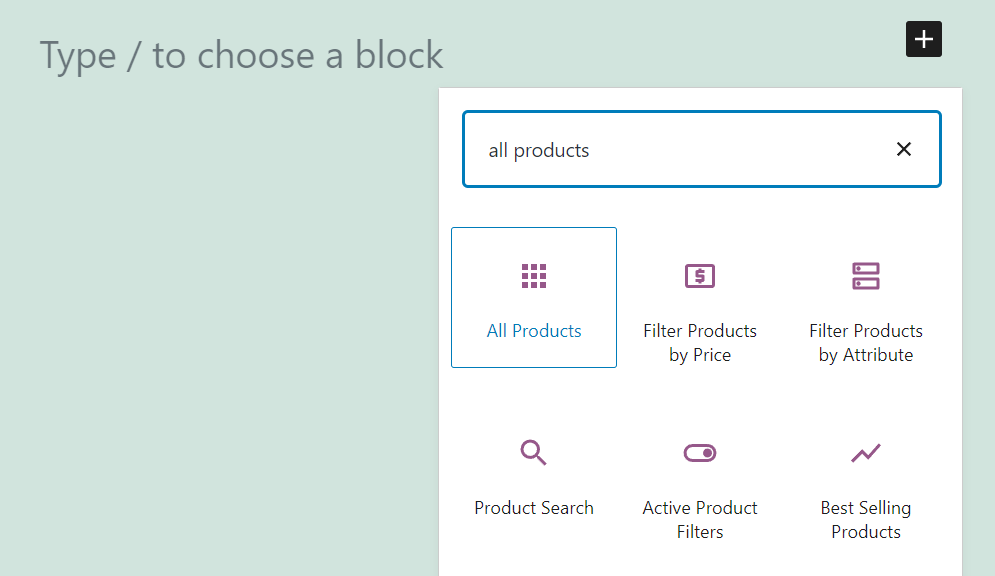 Ajout d'un bloc Tous les produits dans WooCommerce