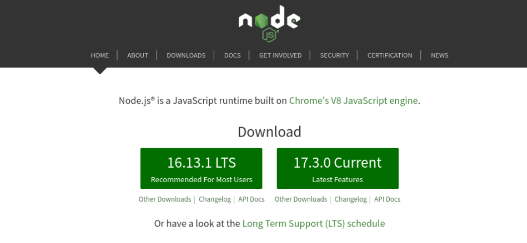موقع ويب Node.