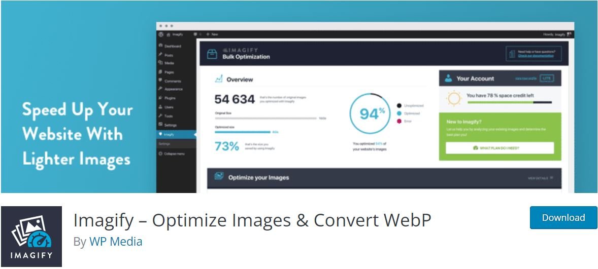 Immagina la homepage del plugin