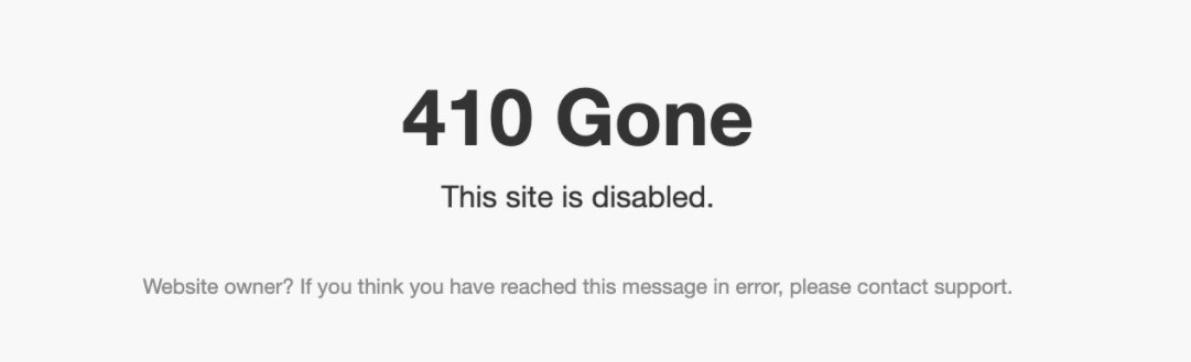 Ein 410 Gone-Fehler