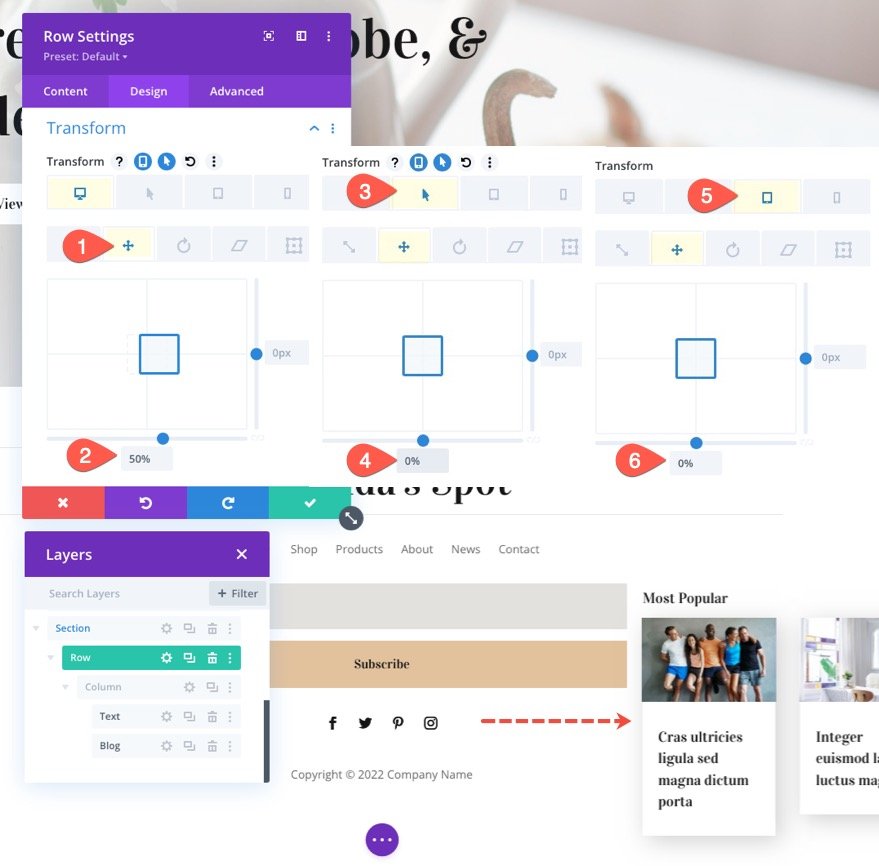 divi 블로그 모듈 플로팅 카드