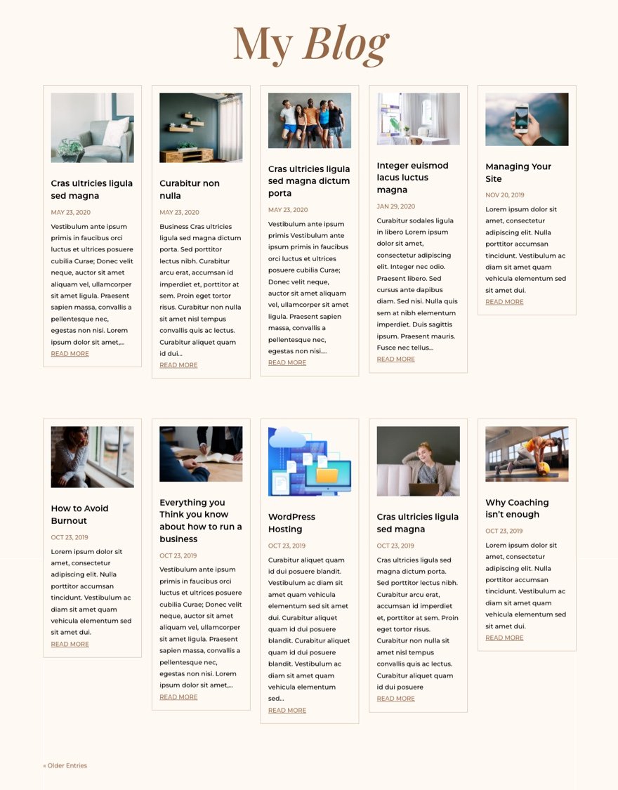 Ändern Sie die Anzahl der Spalten für das Divi-Blog-Modul mit CSS Grid