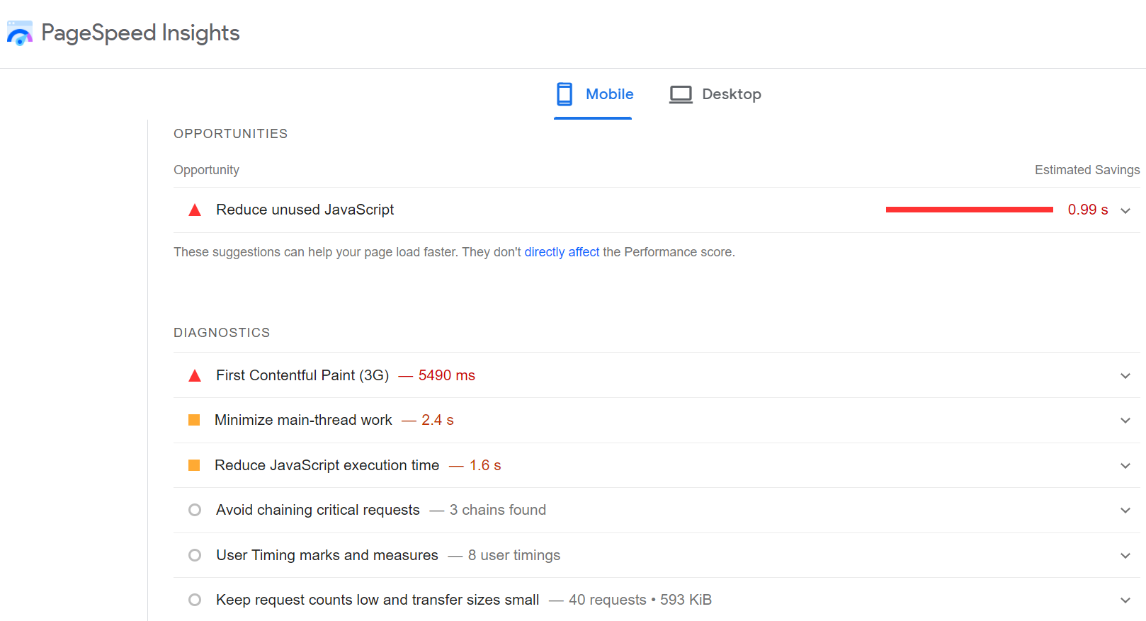 Die Verwendung von PageSpeed ​​Insights kann Ihnen dabei helfen, für mobile Geräte zu optimieren und sich von schlechten SEO-Taktiken fernzuhalten.