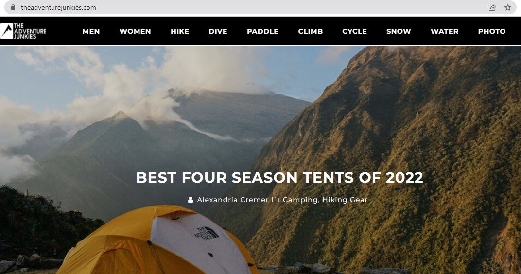 Adventure Junkies 使用良好的域 SEO。