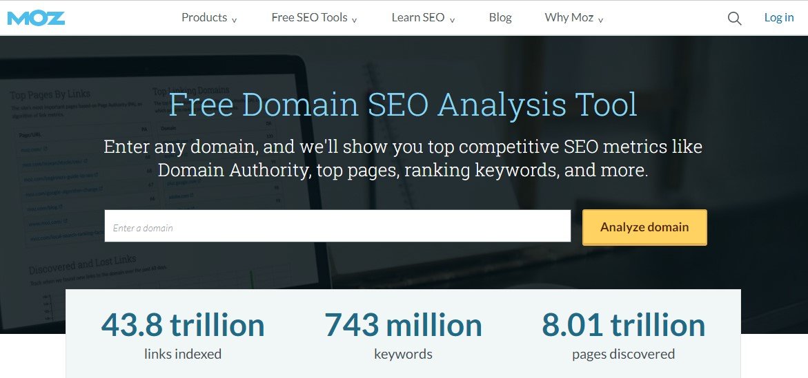 Moz 域权限工具可以帮助您进行域 SEO。