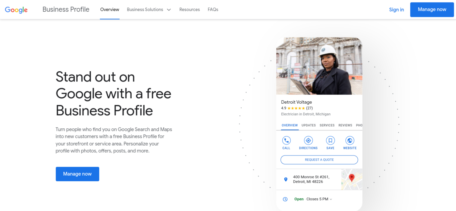 เว็บไซต์ Google My Business