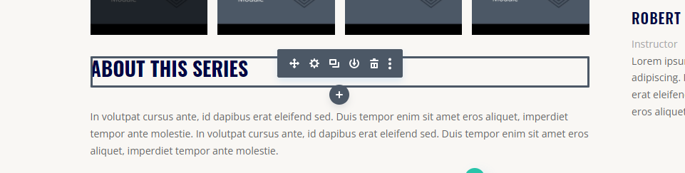 ตัวเลื่อนวิดีโอที่สอง คำอธิบาย Title Text Module