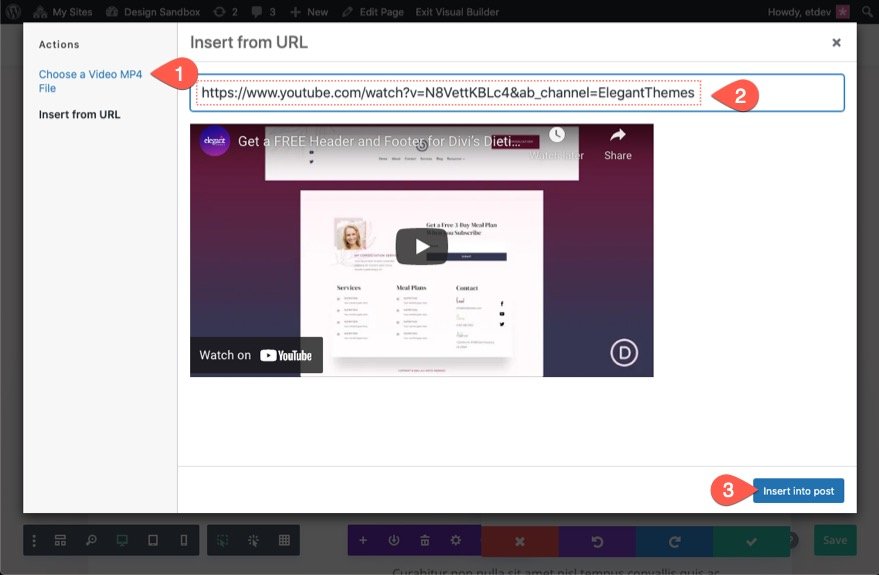 divi 粘性视频滑块