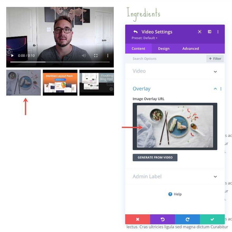 divi 粘性视频滑块