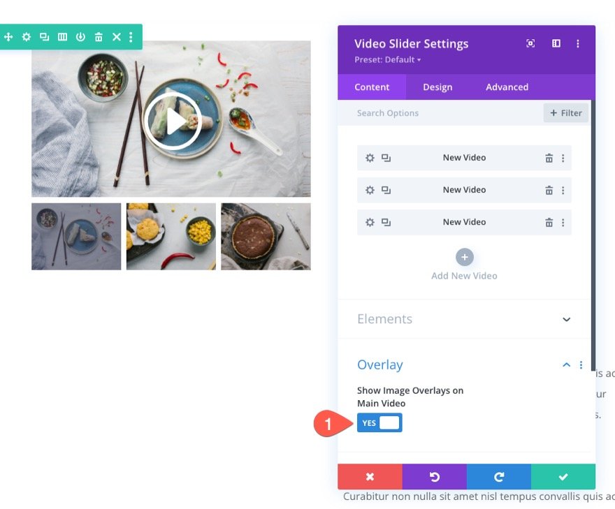 divi 粘性视频滑块