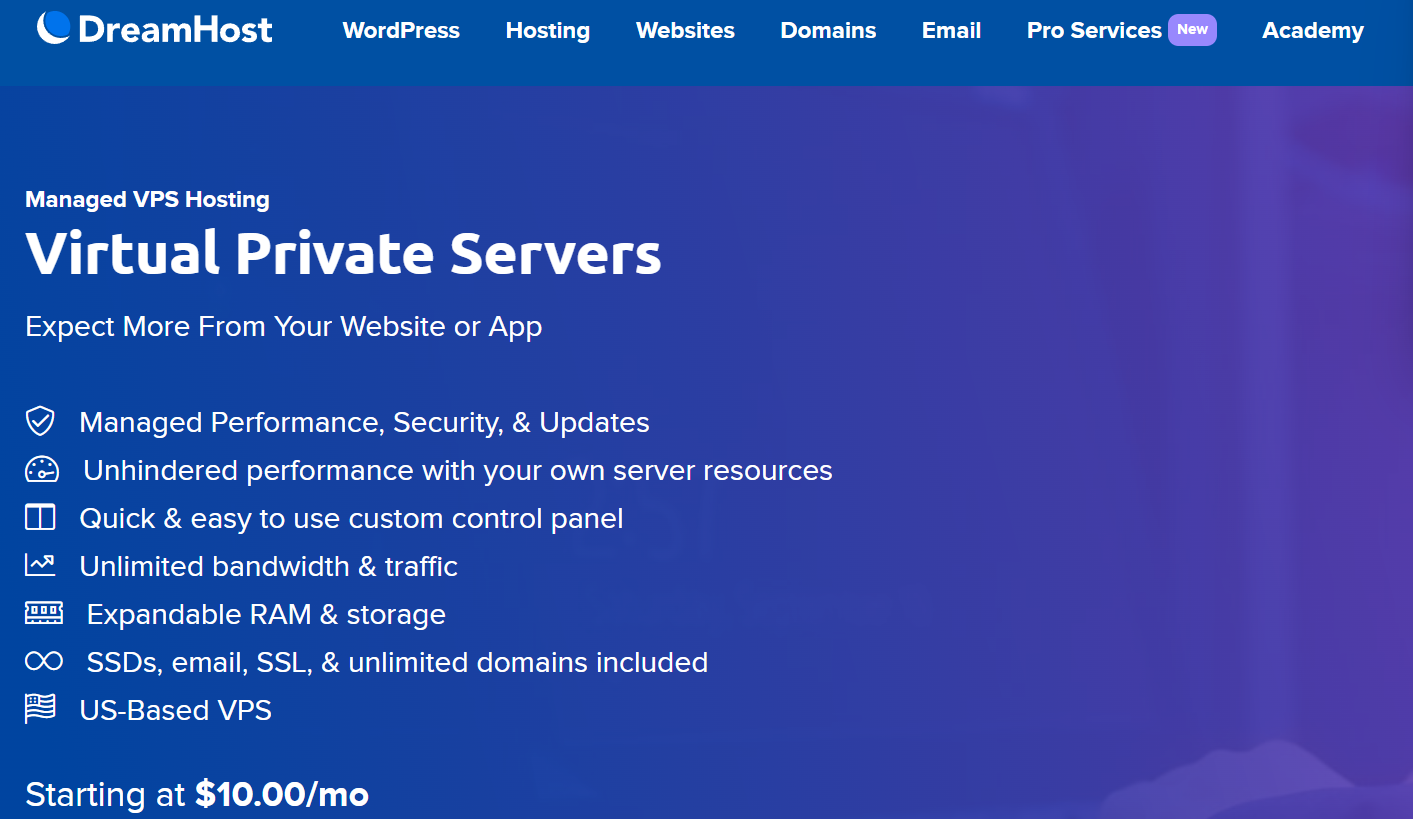 Хостинг DreamHost VPS.