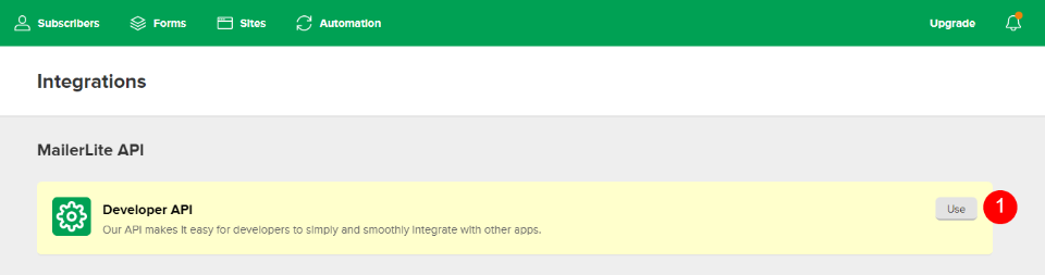 MailerLite Divi ตั้งค่าตัวอย่างบัญชีอีเมล