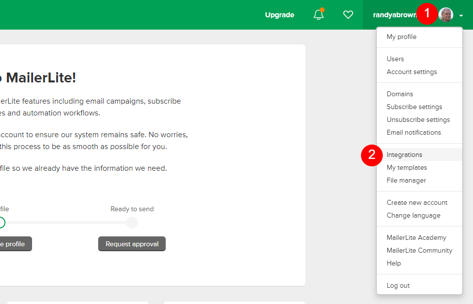 MailerLite Divi ตั้งค่าตัวอย่างบัญชีอีเมล