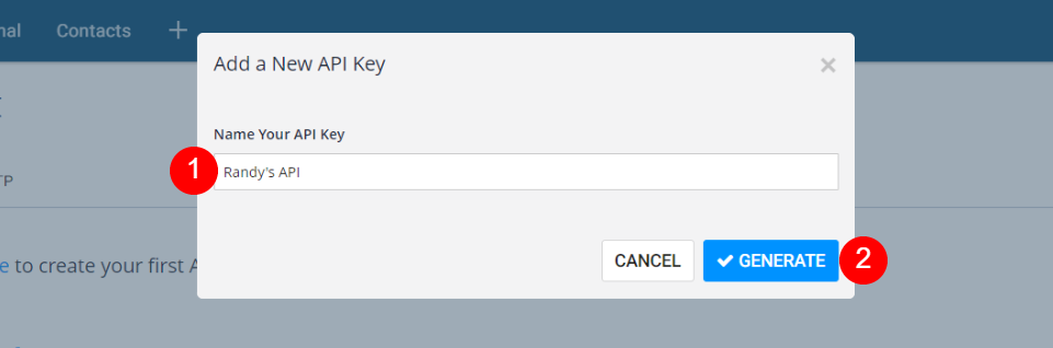SendinBlue Divi ตั้งค่าตัวอย่างบัญชีอีเมล