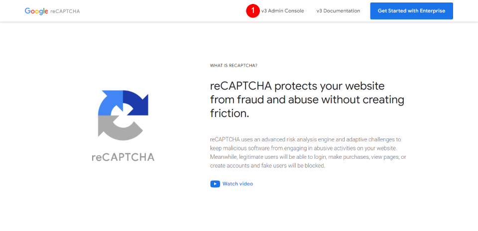 Compte reCAPTCHA v3
