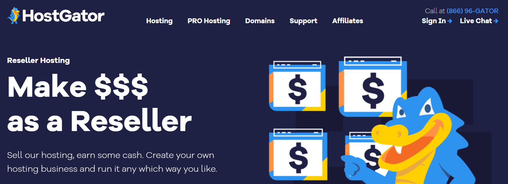 Hosting reseller HostGator.