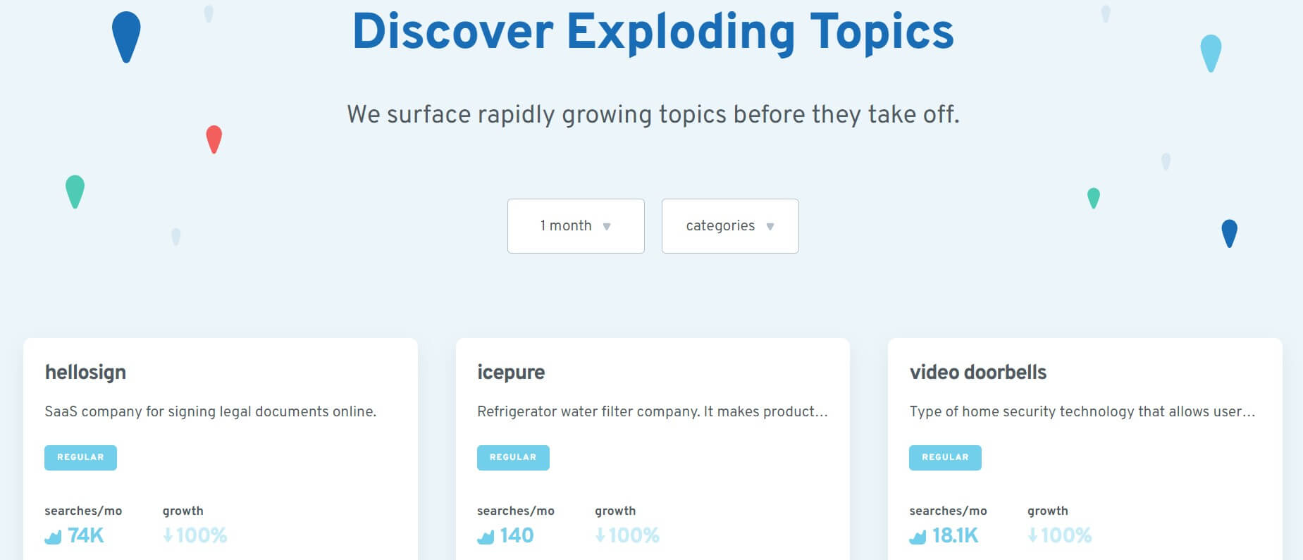 Exploding Topics é uma das melhores ferramentas de SEO gratuitas.