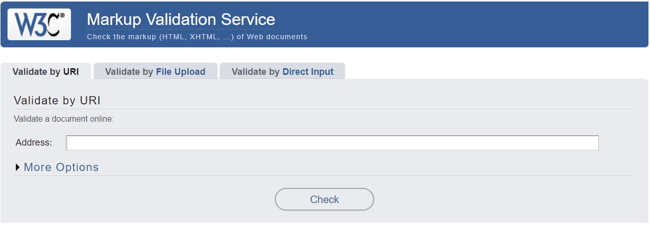 เครื่องมือตรวจสอบ W3C สำหรับ HTML