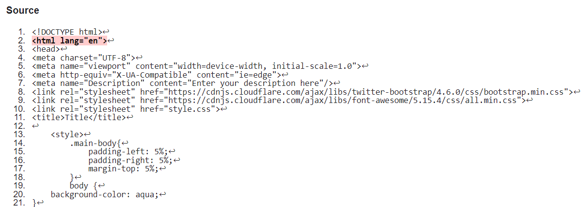 เส้นที่เน้นในตัวตรวจสอบ W3C