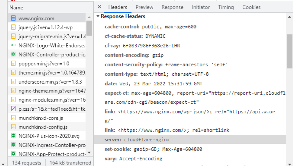 ชื่อเซิร์ฟเวอร์ใน Dev Tools