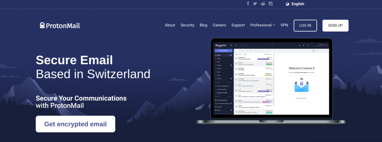เว็บไซต์ ProtonMail ที่ถือว่าเป็นผู้ให้บริการอีเมลที่ดีที่สุด