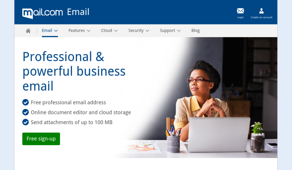 เว็บไซต์ Mail.com