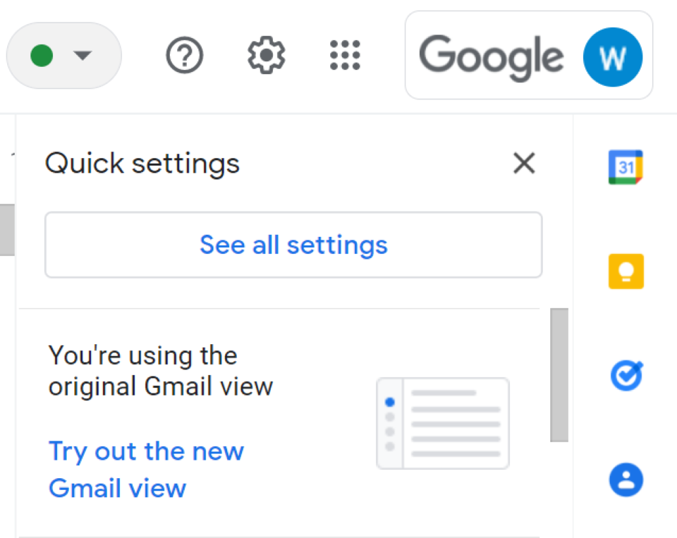 การเข้าถึงการตั้งค่าใน Gmail